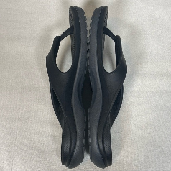 Crocs Kadee II Flip Flop Sandals-Black-Women Size 8 - Picture 6 of 11